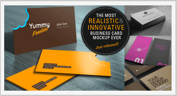 Business Card Mock-up Pack - 4 Styles - 1